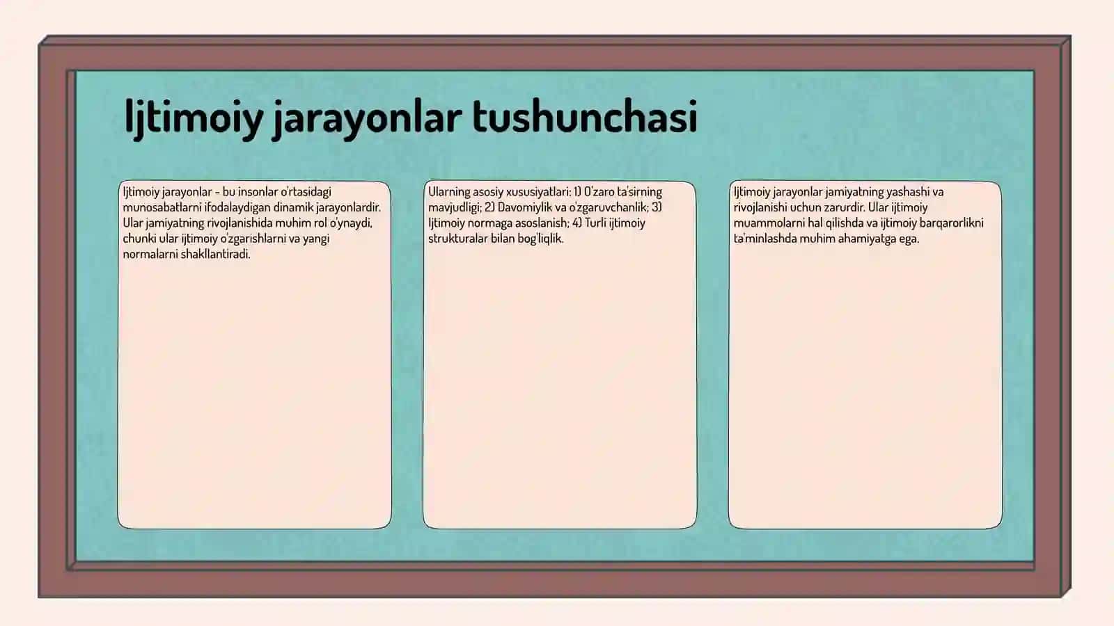 Ijtimoiy jarayonlar va siyosiy jarayonlar tushunchalarining 3