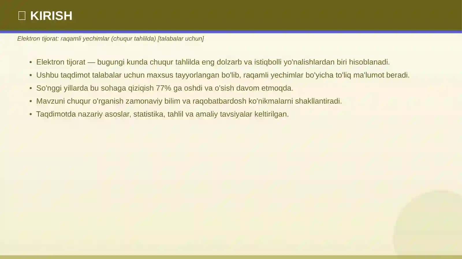 Elektron tijorat: raqamli yechimlar (chuqur tahlilda) 3
