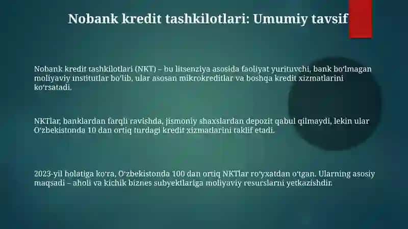 Nobank kredit tashkilotlari (NKT) 3