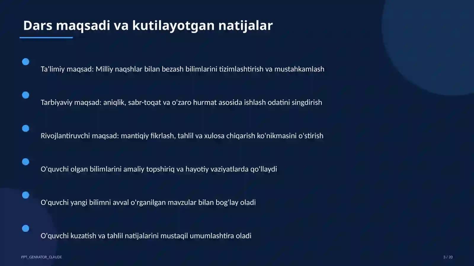 Milliy naqshlar bilan bezash (3-sinf) 3