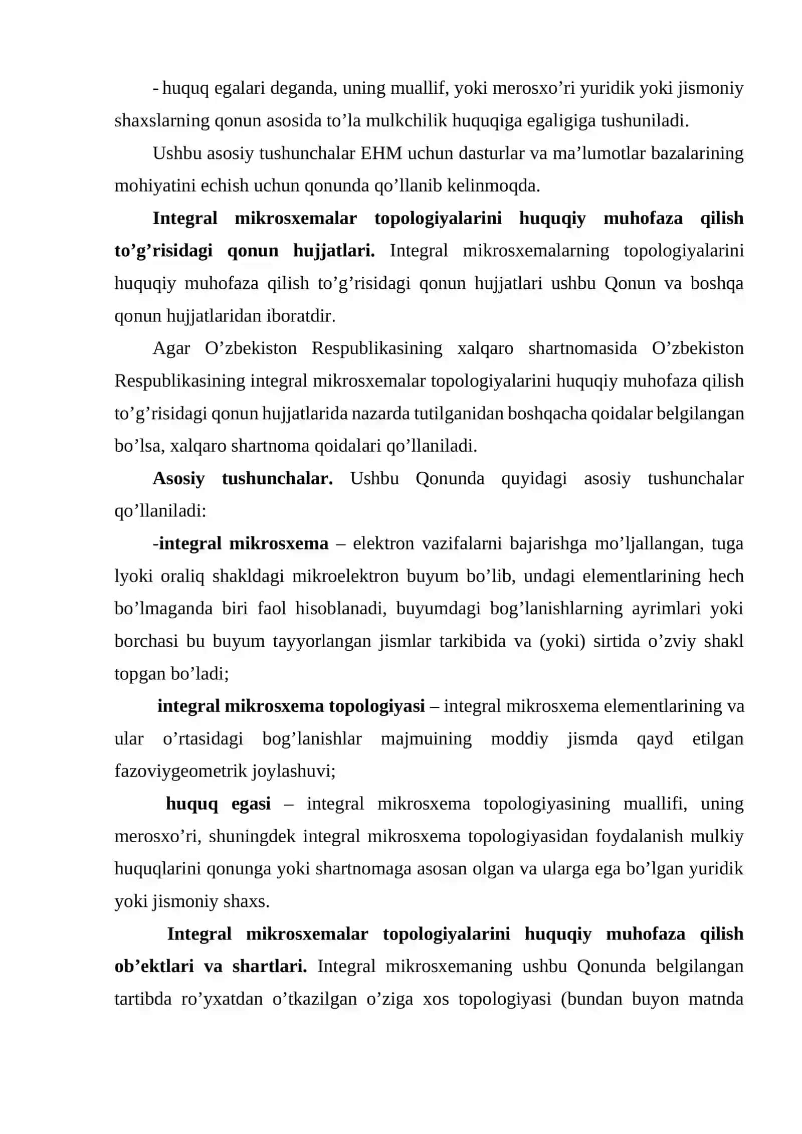 Sanoat mulkidan tashqari intellektual mulklarning huquqiy muhofazasi 3
