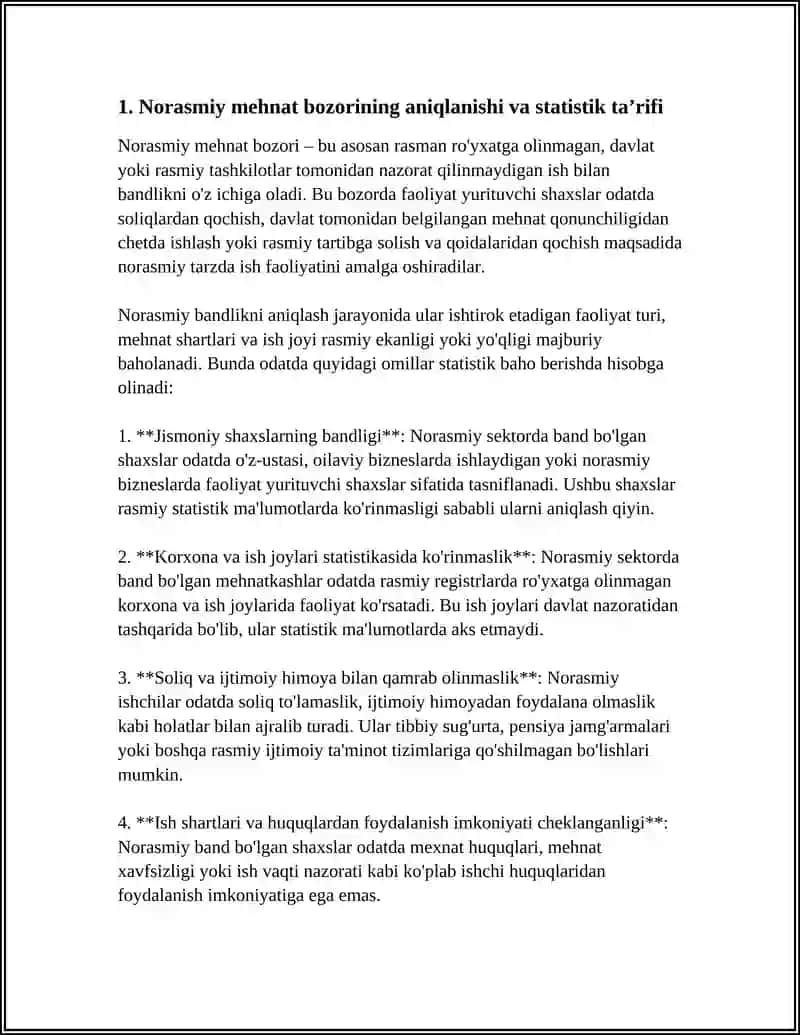 NORASMIY ISH BILAN BANDLIKNING STATISTIK BAHOSI 3