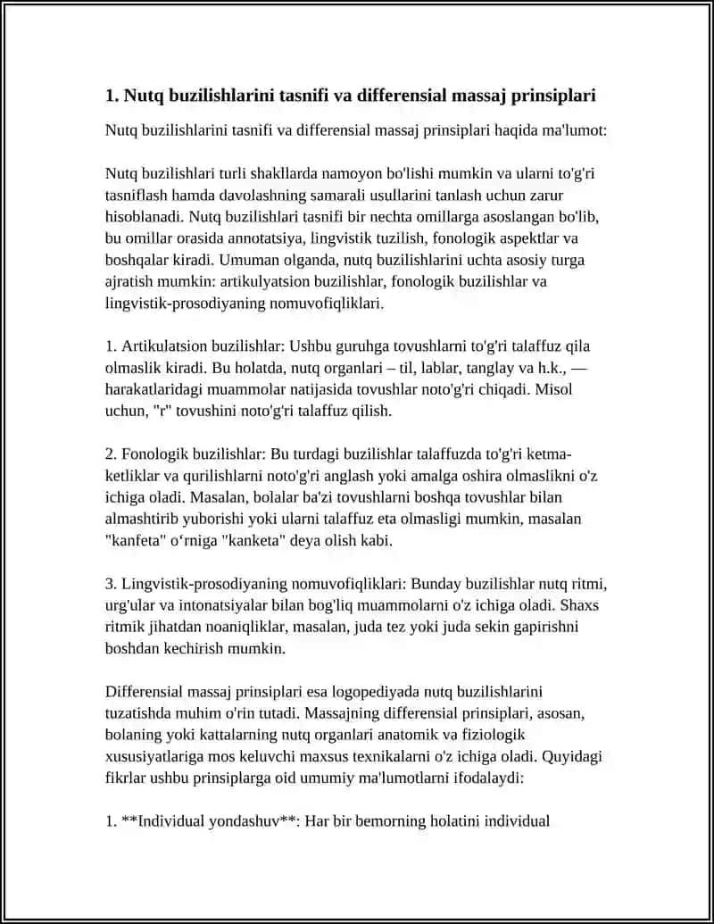 NUTQNING TURLI XIL BUZILISHLARI UCHUN DIFFERENSIAL MASSAJ METODIKASI 3