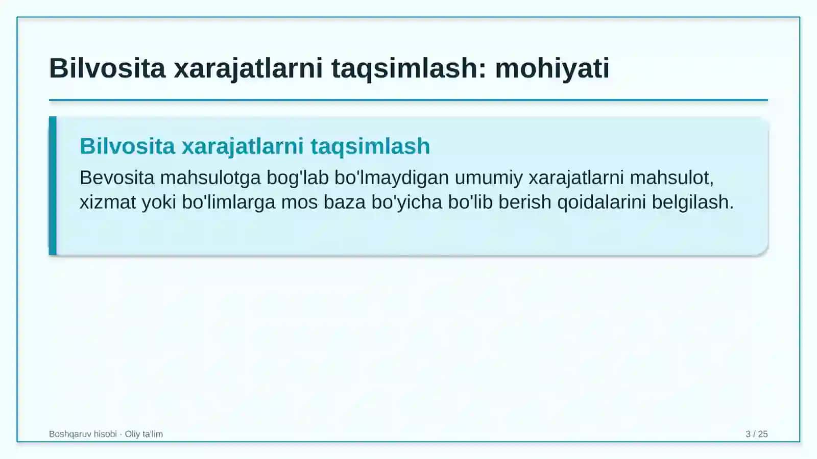 gidroelektr stansiyalarida bilvosita xarajatlarni taqsimlash tartibini ishlab chiqish 5487 3