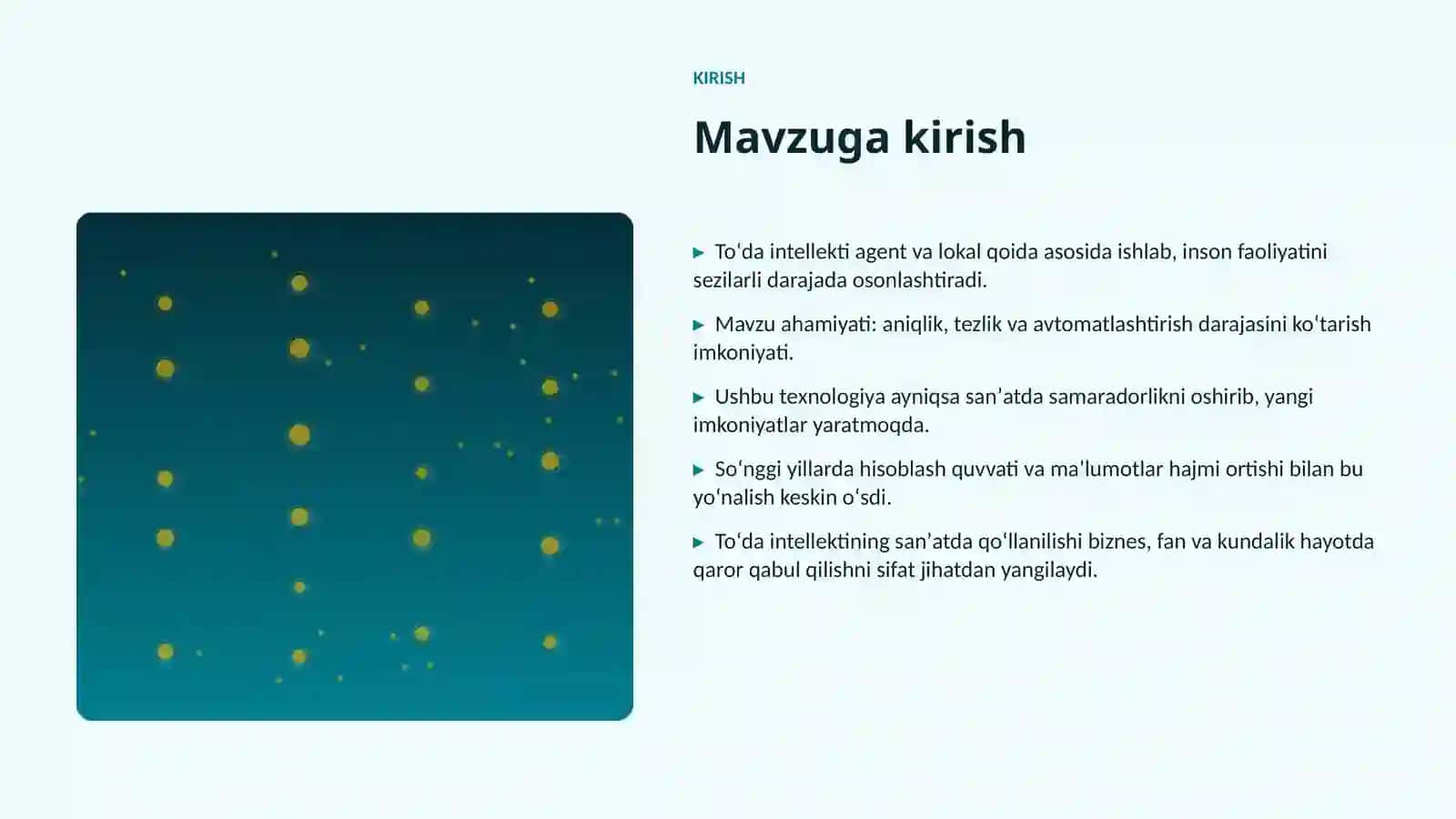 Sunʼiy intellekt boʻyicha taqdimot 3