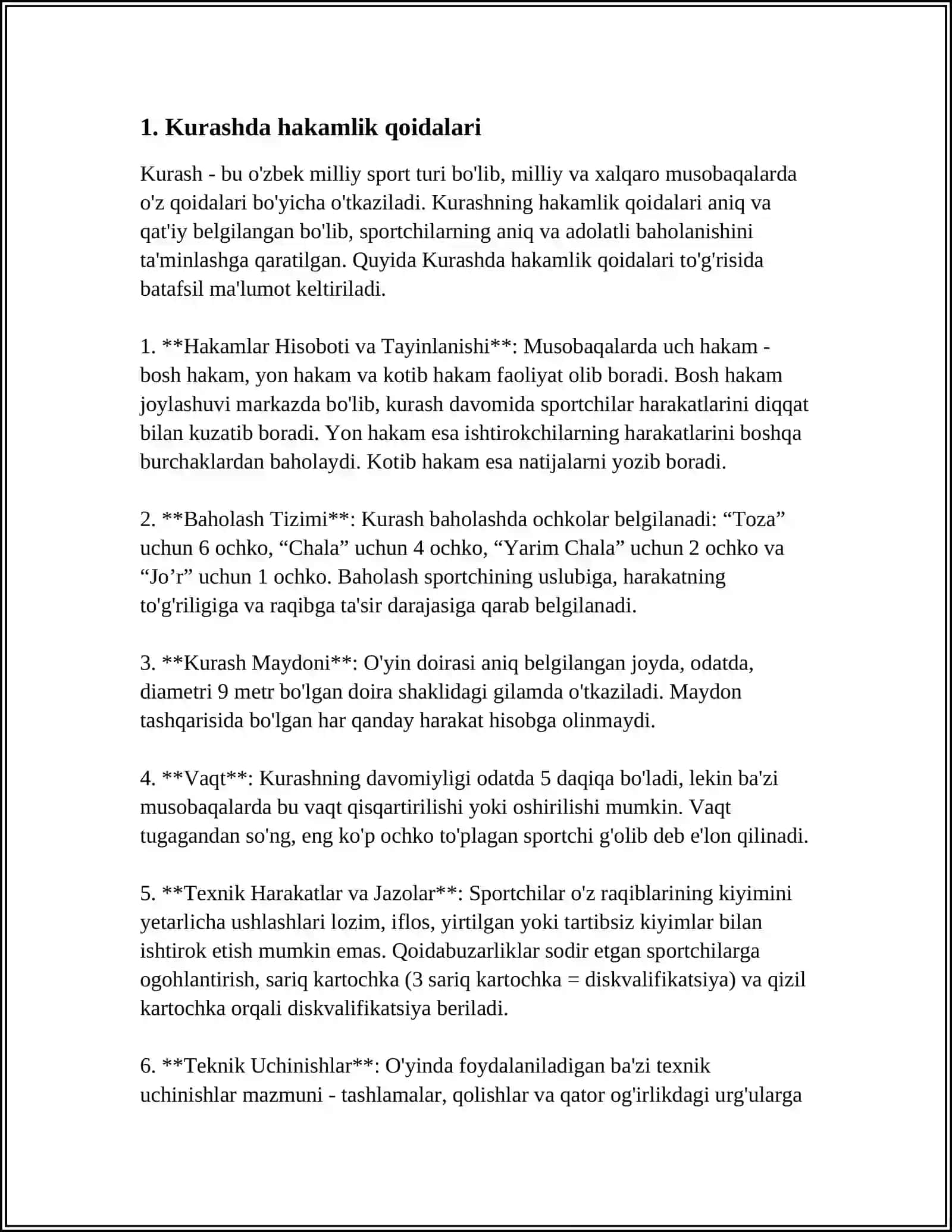 Kurash Musobaqalarida Hakamlik Qilish 3