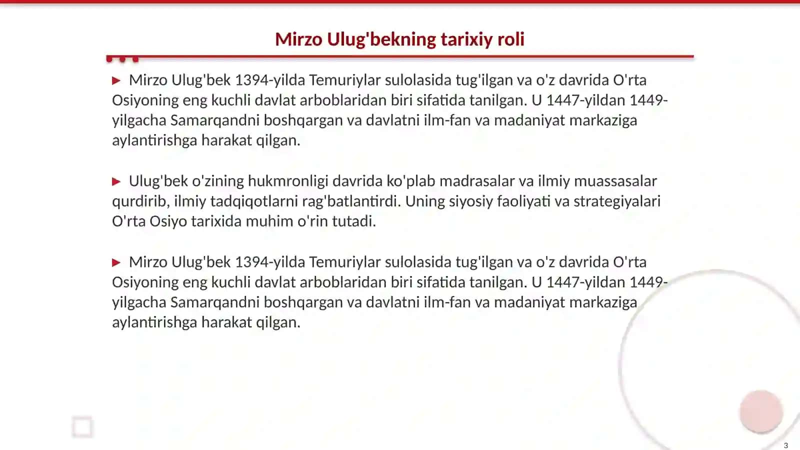 Mirzo Ulug'bek-davlat arbobi va buyuk olim 3