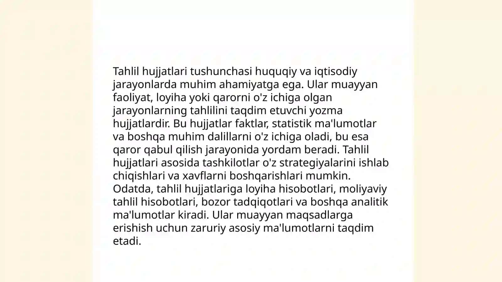 Tahlil hujjatlari yozish 3