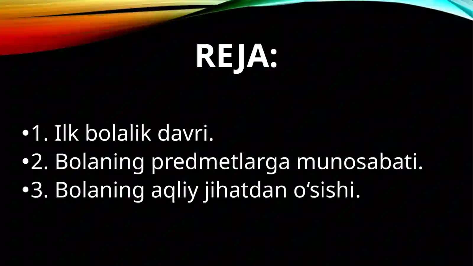 OMINABONUNING UMUMIY PSIXOLOGIYA FANIDANTAYYORLGAN TAQDIMOTI 3