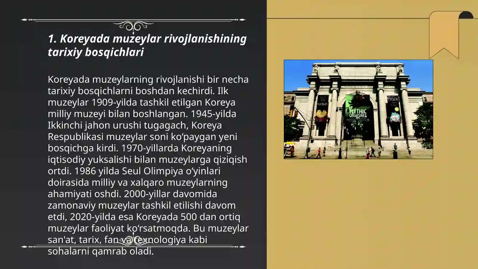 Koreya muzeylari tarixi taqdimot 3