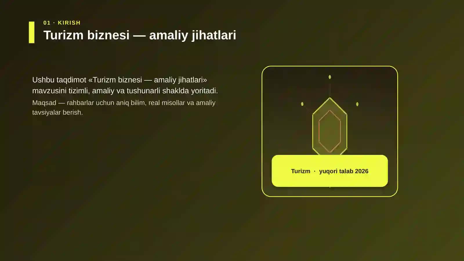 Turizm biznesi — amaliy jihatlari 3