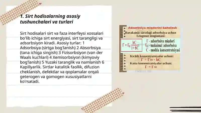 Sirt hodisalar. Adsorbsiya, Xromotografiya 3