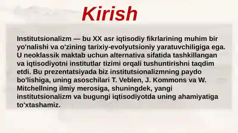 Institutsionalizm 3
