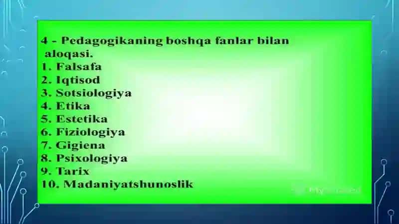 MTT pedagogikasi fanining boshqa fanlar bilan aloqasi 3