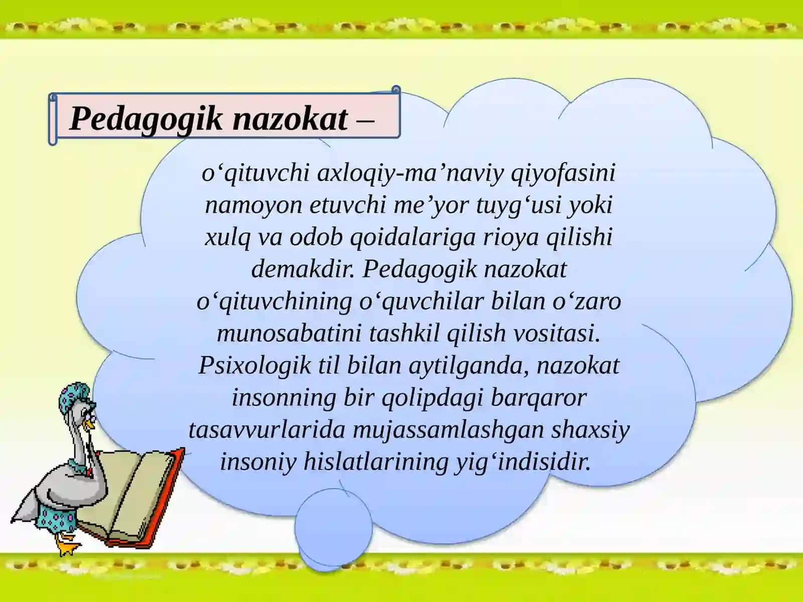 Pedagogik nazokat .Pedagogik texnika. Nutq texnikasi 3