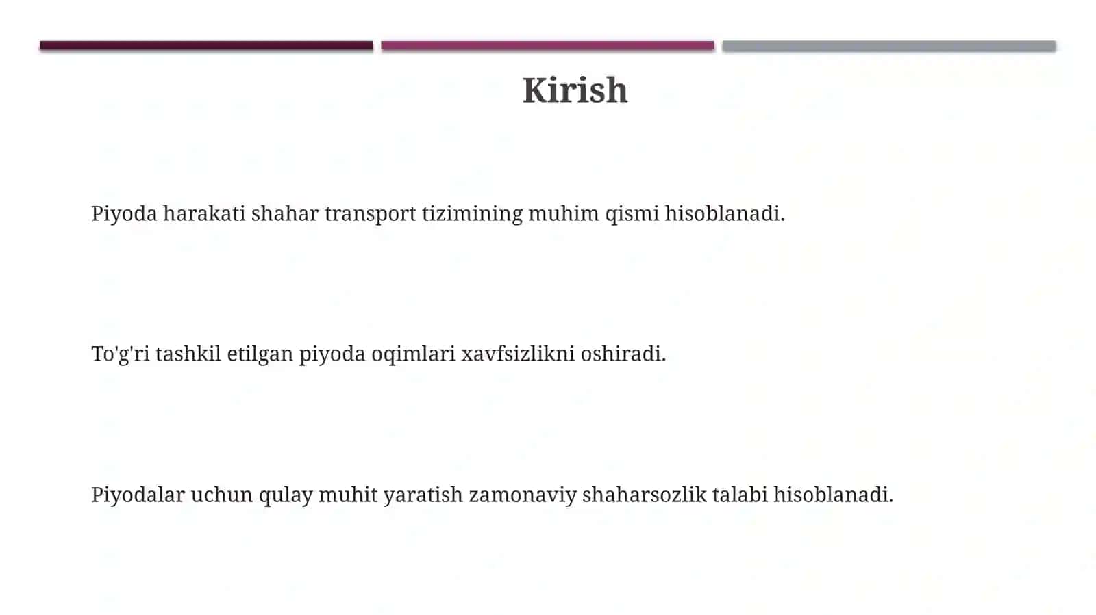 Piyoda oqimlarining harakatini tashkil etish vositalari 3