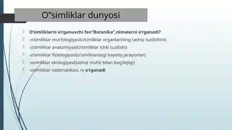 O’simliklardunyosi 3