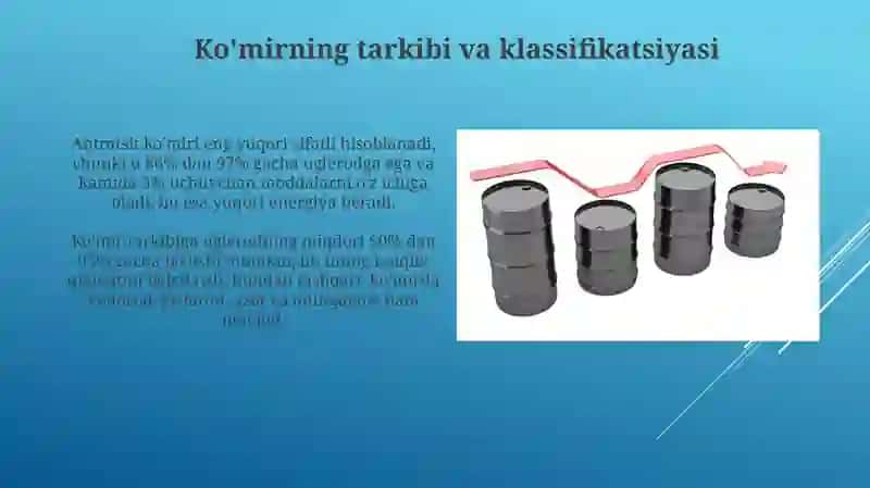 Ko'mirning tarkibi va klassifikatsiyasi 3