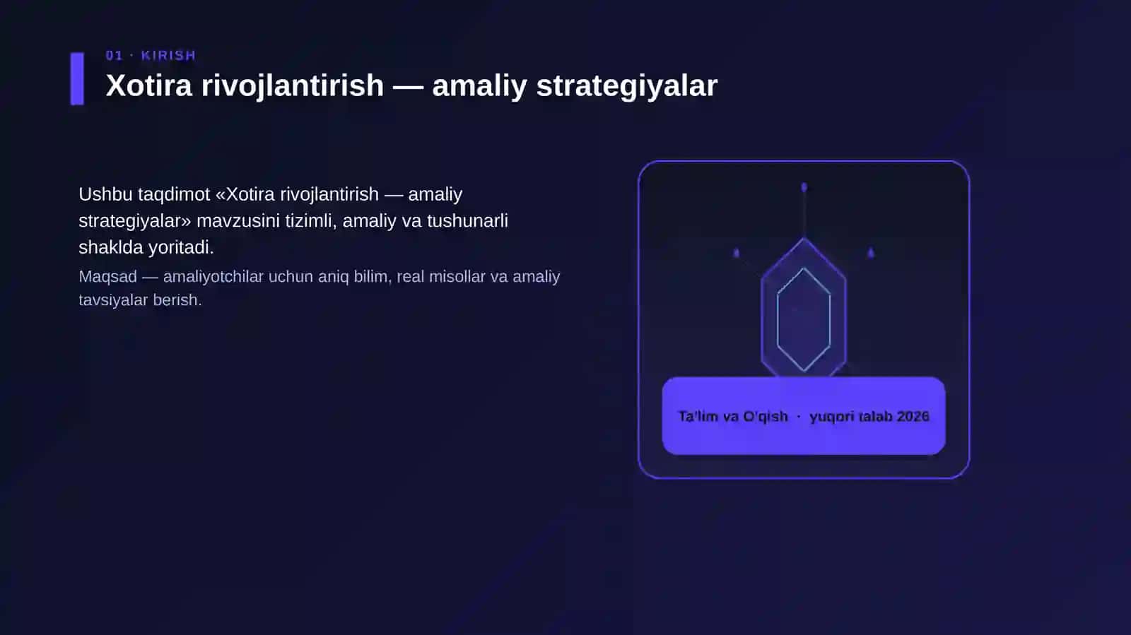 Xotira rivojlantirish — amaliy strategiyalar 3