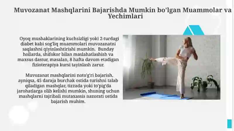 Muvozanat Mashqlarini bajarish 3