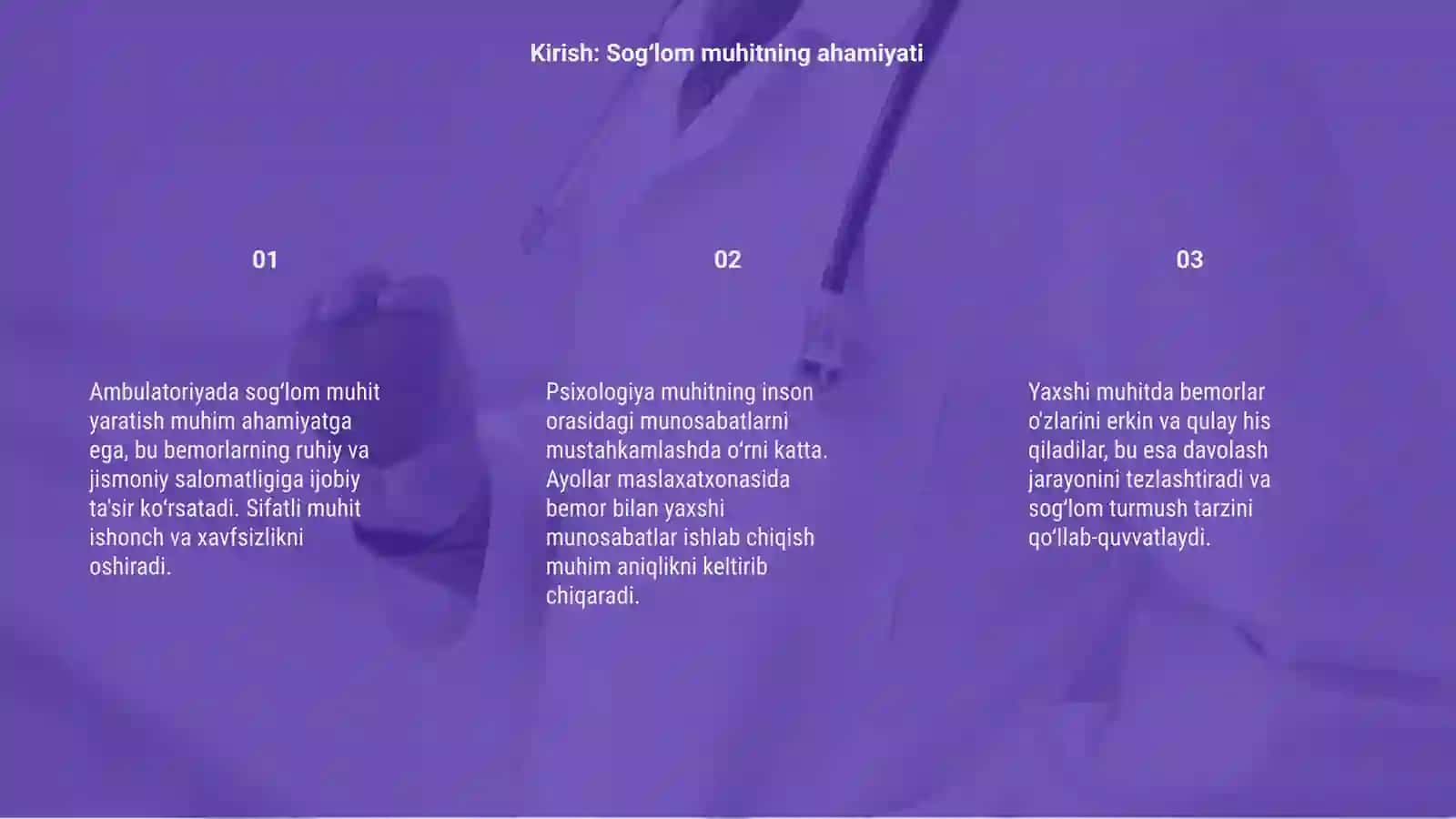 Ambulatoriyada sogʻlom muhit yaratish psixologiyasi 3