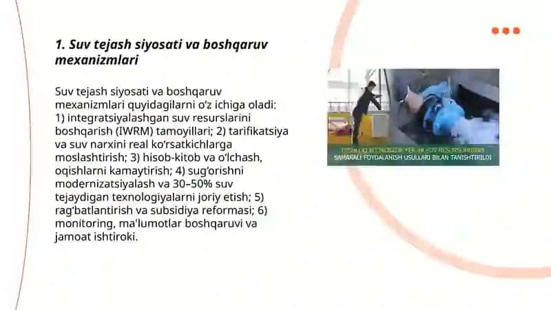 Suv resurslaridan samarali foydalanish strategiyalari 3