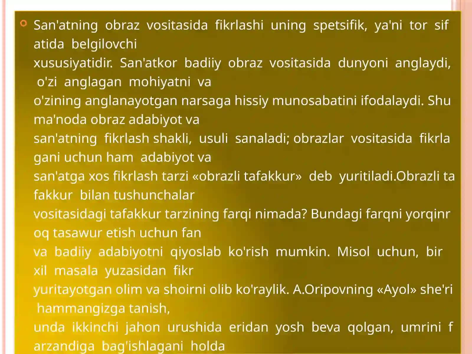 Badiiy  obraz  xususiyatlari 3