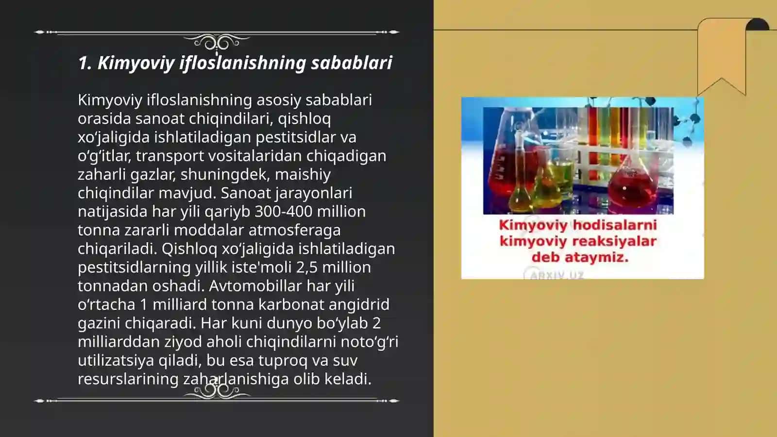 Kimyoviy ifloslanish 3
