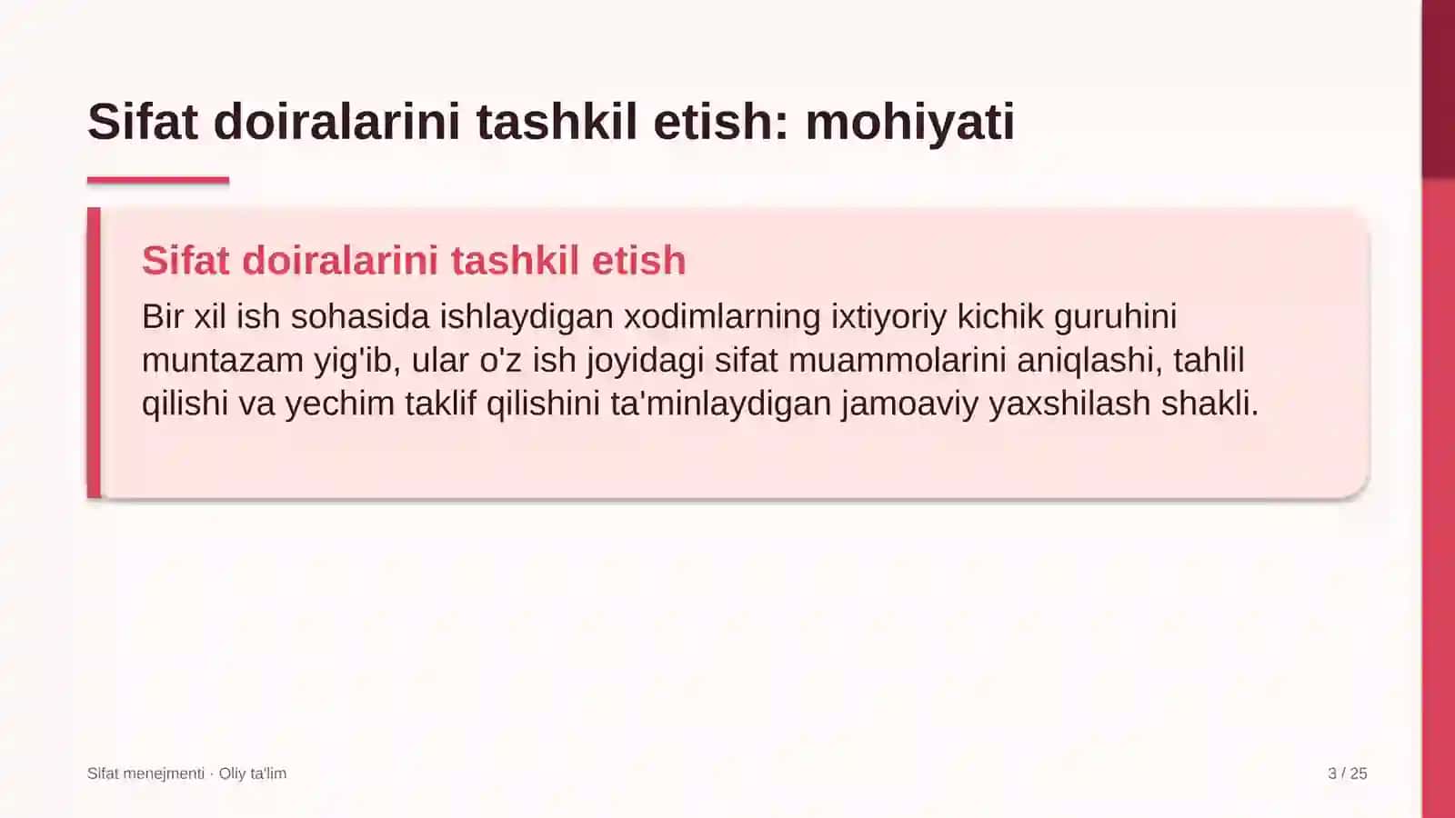 Sifat Menejmenti · Oliy Ta'limg 3