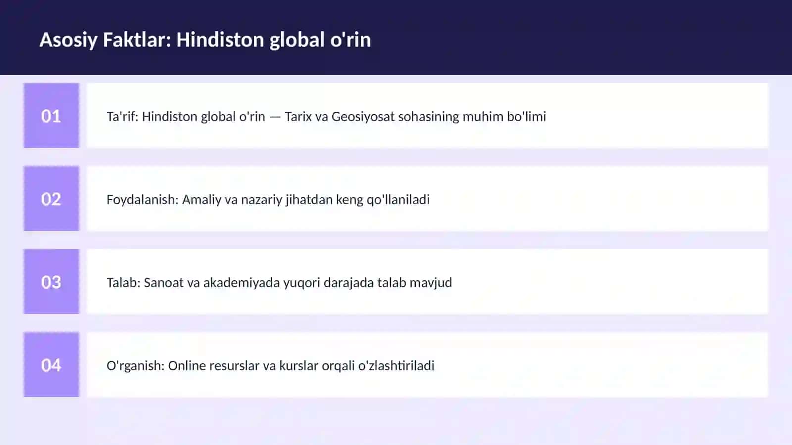 Hindiston global o'rin 3