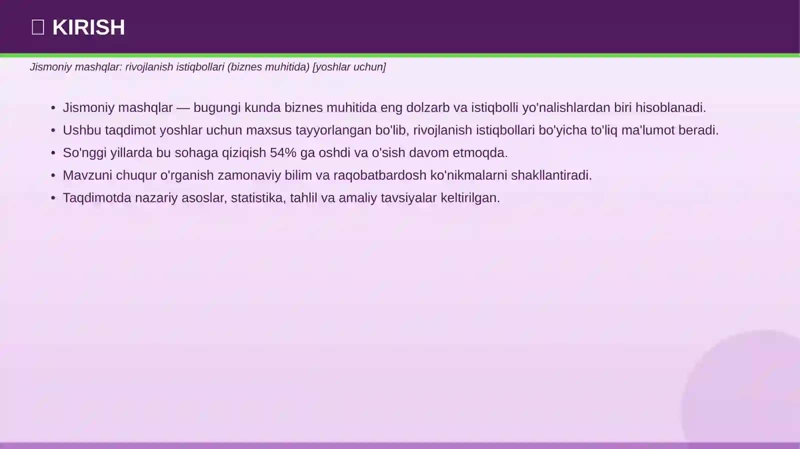 Jismoniy Mashqlar 3