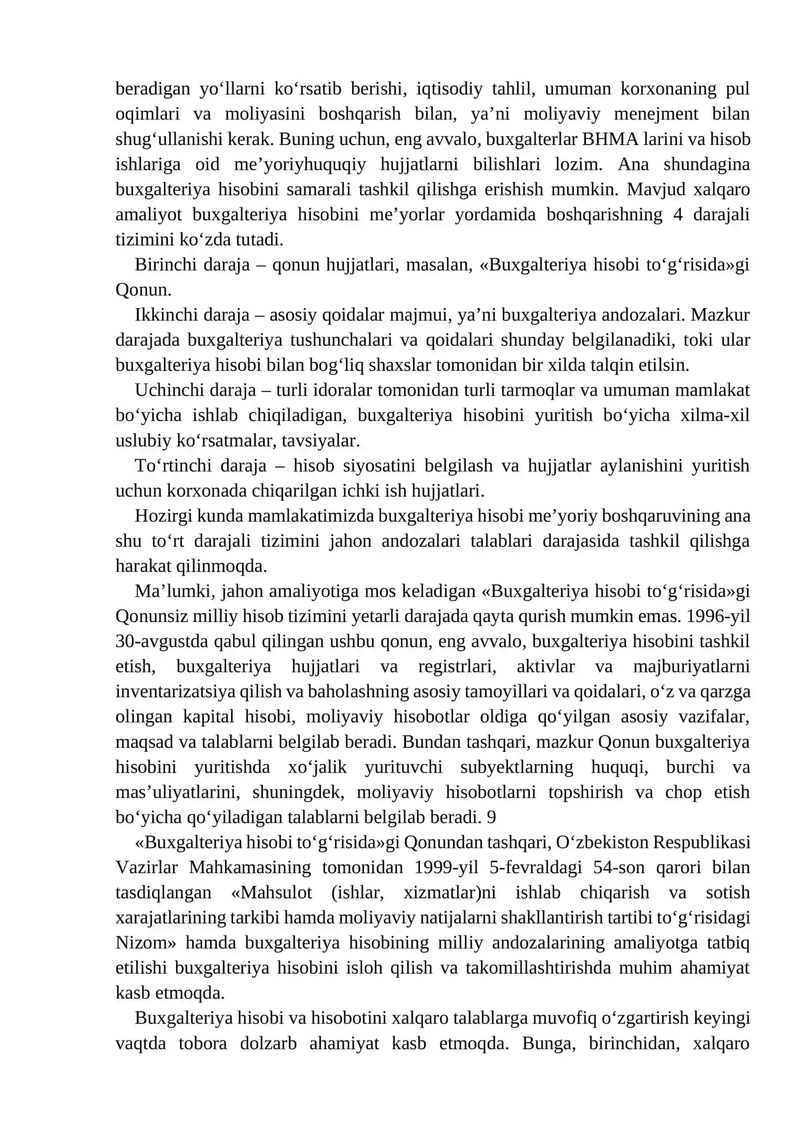 Korxonalar buxgalteriya hisobini tashkil qilish va unga qo‘yiladigan talablar 3