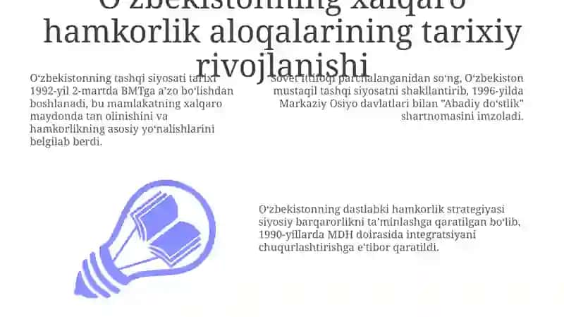 O'zbekistonning xalqaro tashkilotlar bilan hamkorlik aloqalari 3