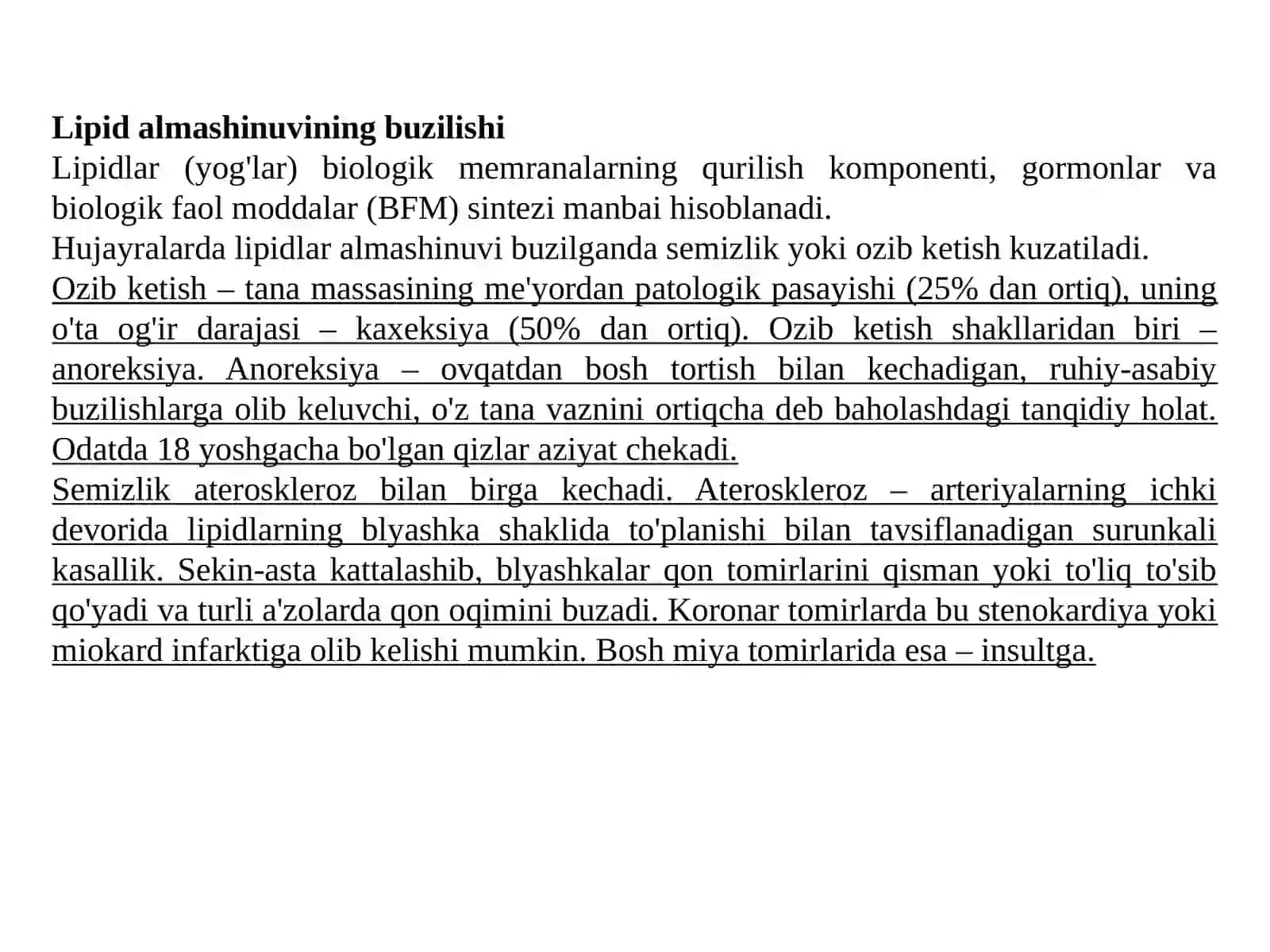 Oqsil almashinuvining buzilishi 3