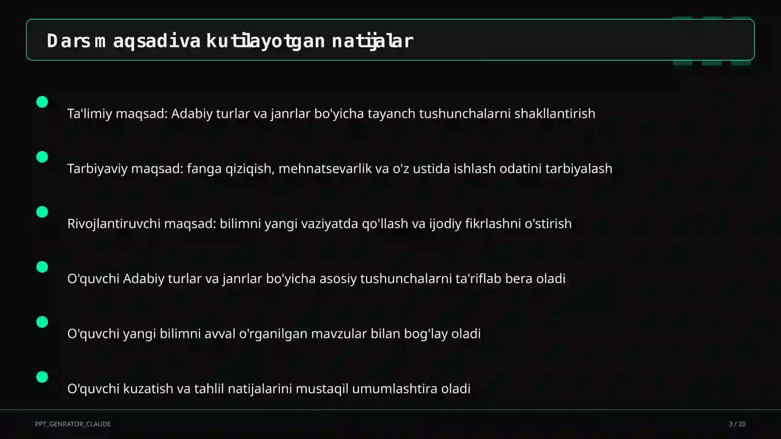 Adabiy turlar va janrlar (10-sinf) 3