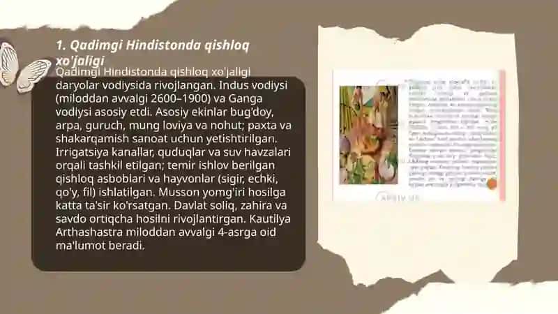 Qadimgi Hindiston xo'jaligi 3