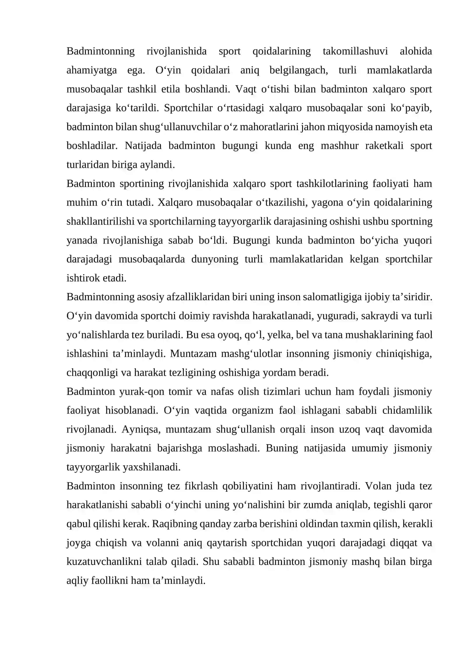 Badmionton maydonining tuzilishi va o‘lchamlari 3