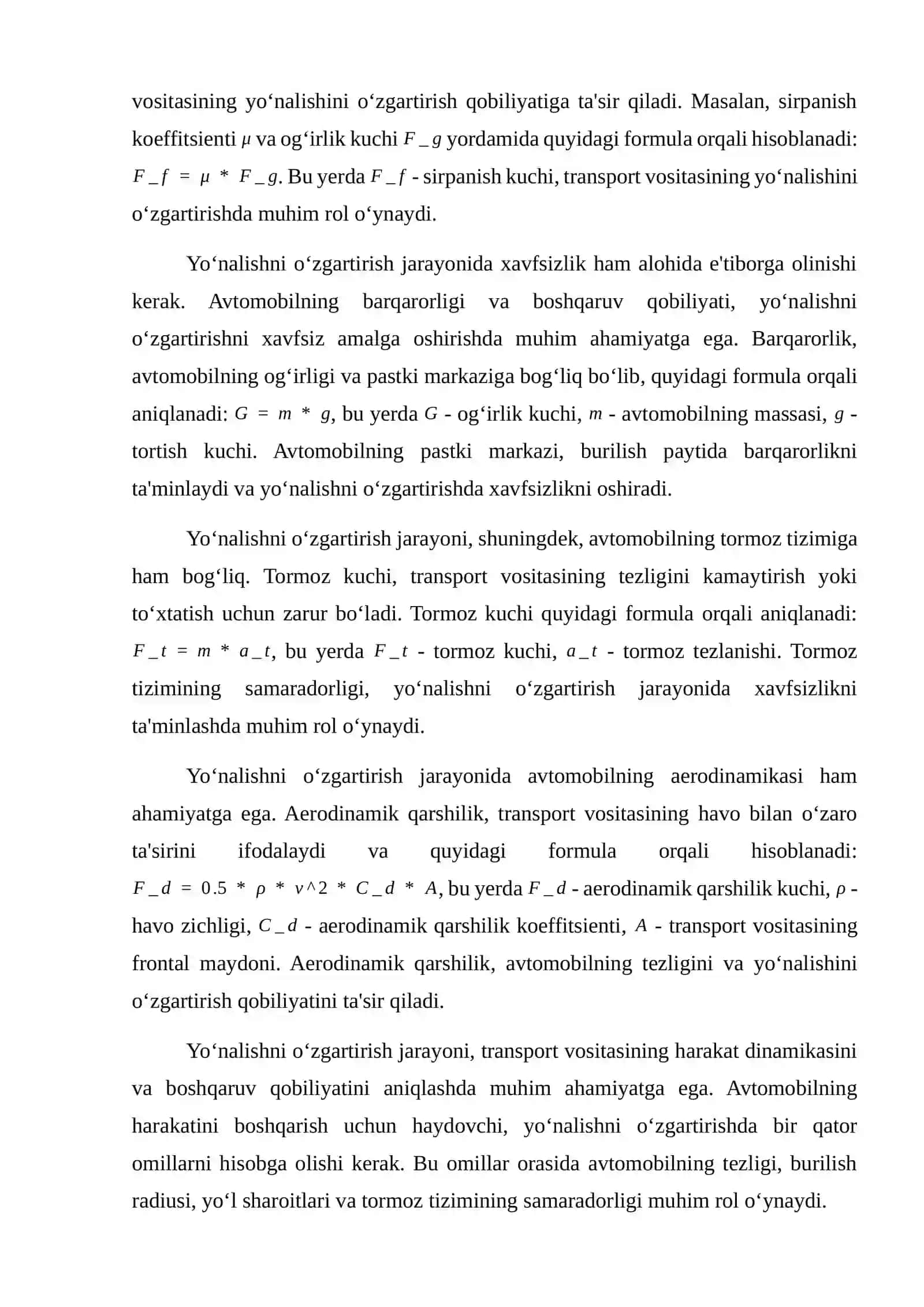 Yoʻnalishni oʻzgartirish haqida 3