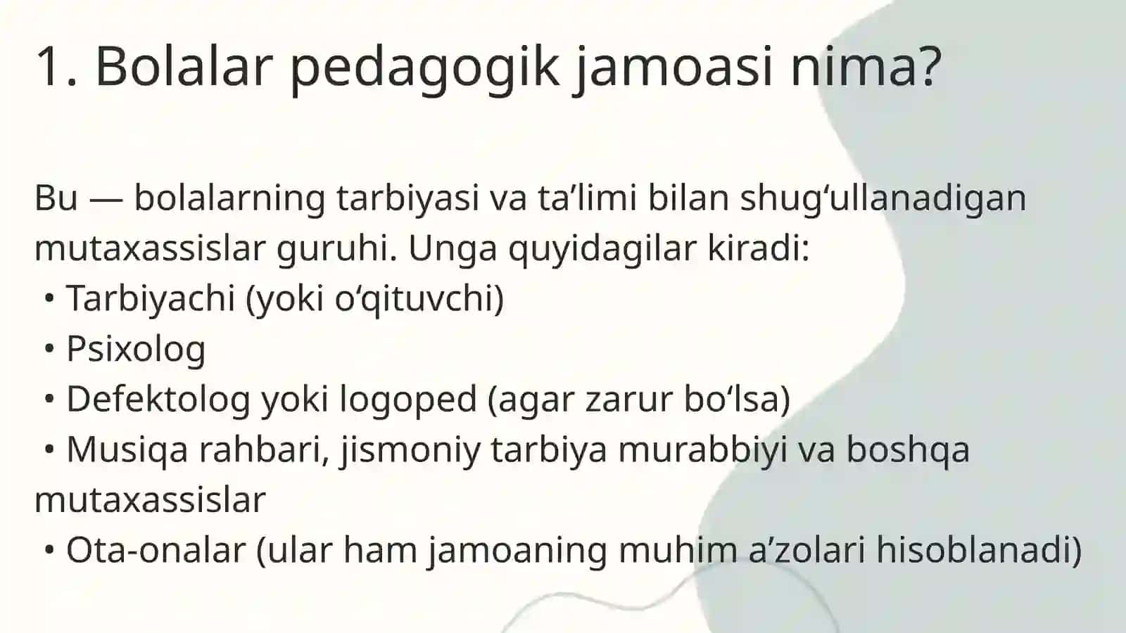 Bolalar pedagogik jamoasi yagona pedagogik jarayon 3