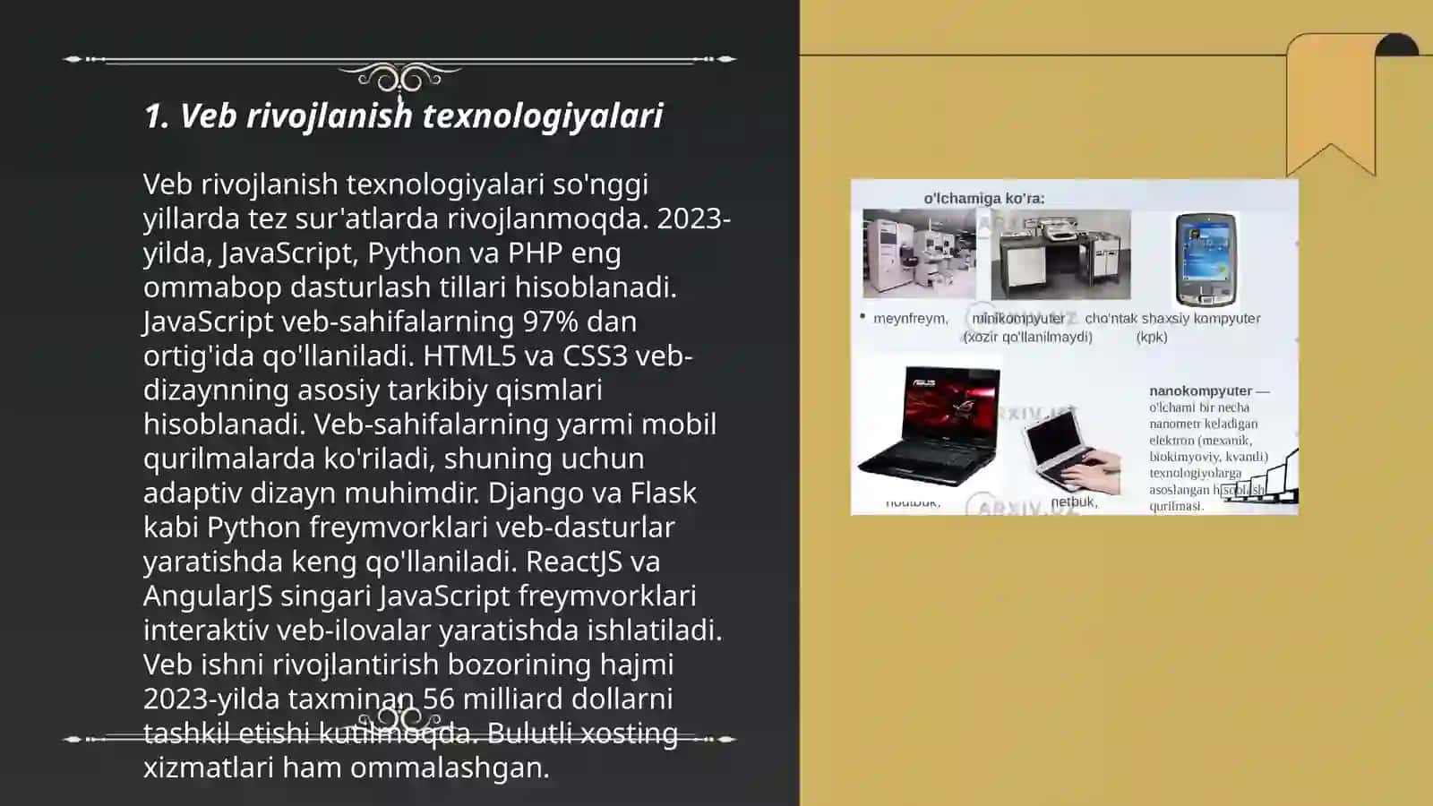 Web trxnalogiyalar va ularning vazifalari 3