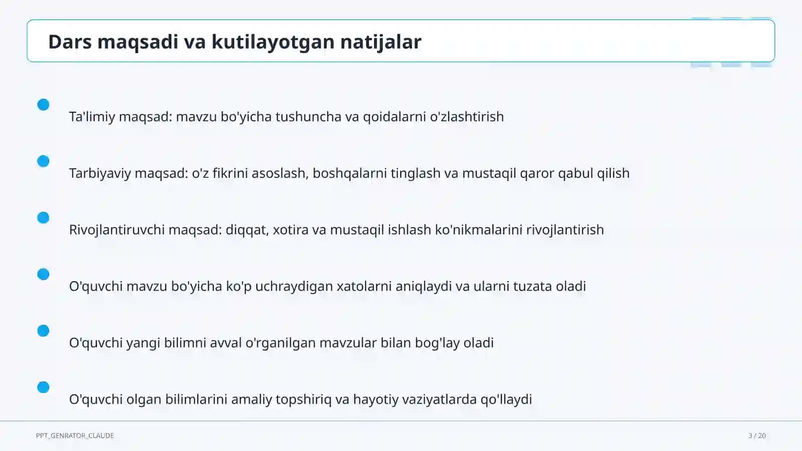 Algoritmlarning turlari: chiziqli, tarmoqlanuvchi, takrorlanuvchi (8-sinf) 3
