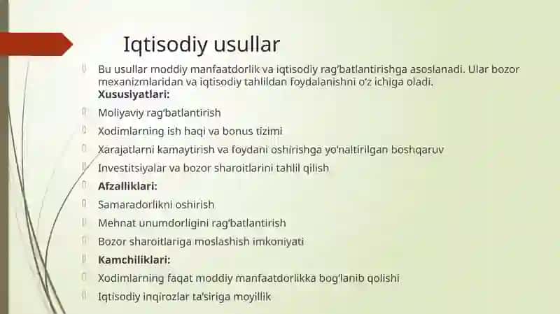 Menijment usullari 3