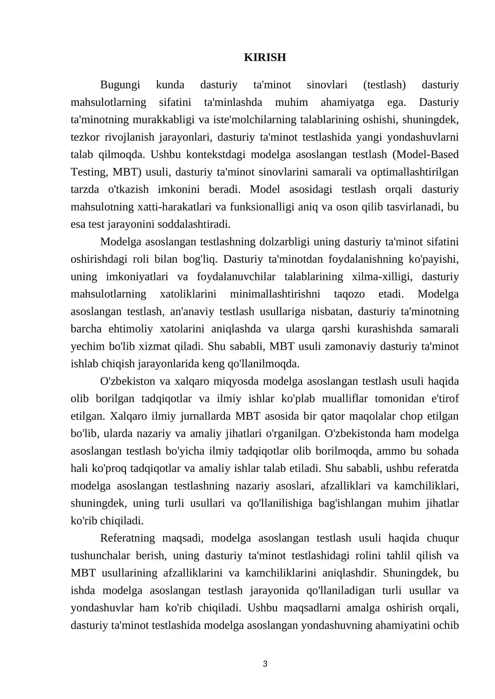Modelga asoslangan testlash (Model-Based Testing) 3