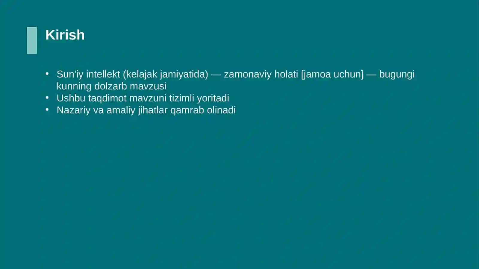 Sun'iy intellekt (kelajak jamiyatida) — zamonaviy holati [jamoa uchun] 3