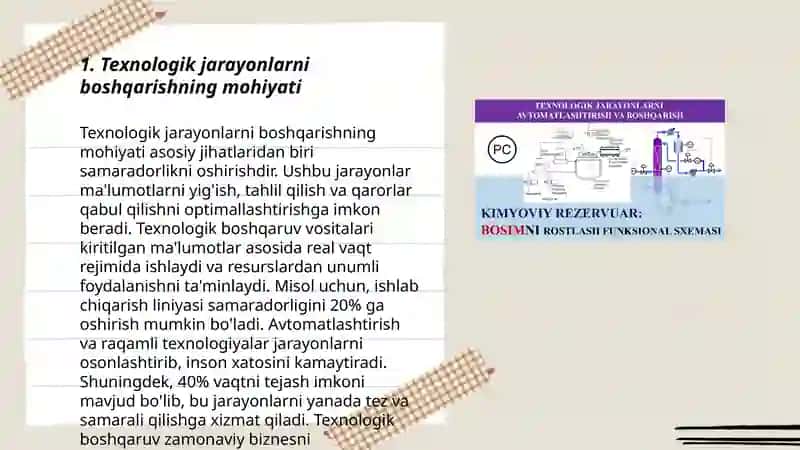 TEXNOLOGIK JARAYONLARNI BOSHQARISH VA EKSPERIMENTLARNI REJALASHTIRISH 3