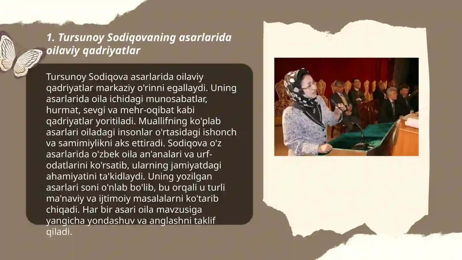 Tursunoy Sodiqovaning asarlari asosida yoshlarni oilaviy hayot haqidagi tassavvurlarini shakllantirish 3
