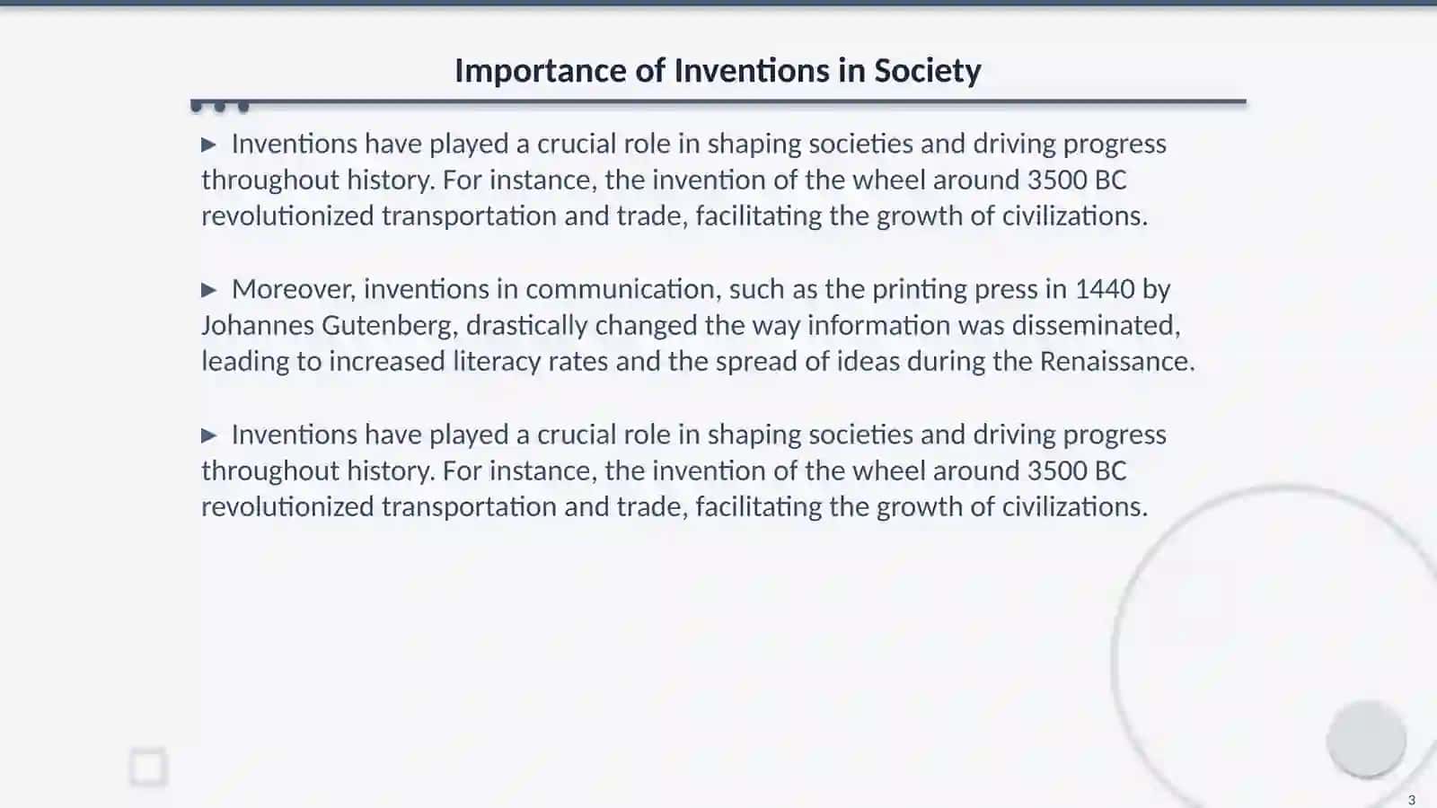 Inventions 3