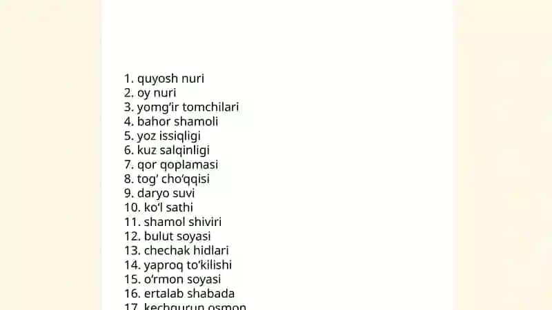 "Oltun yoruq"dagi so'z birikmalari 3