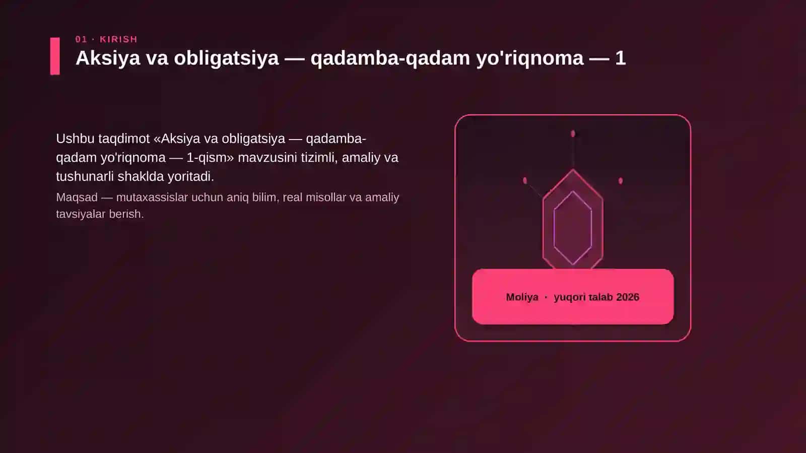 Aksiya va obligatsiya — qadamba-qadam yo'riqnoma — 1 3