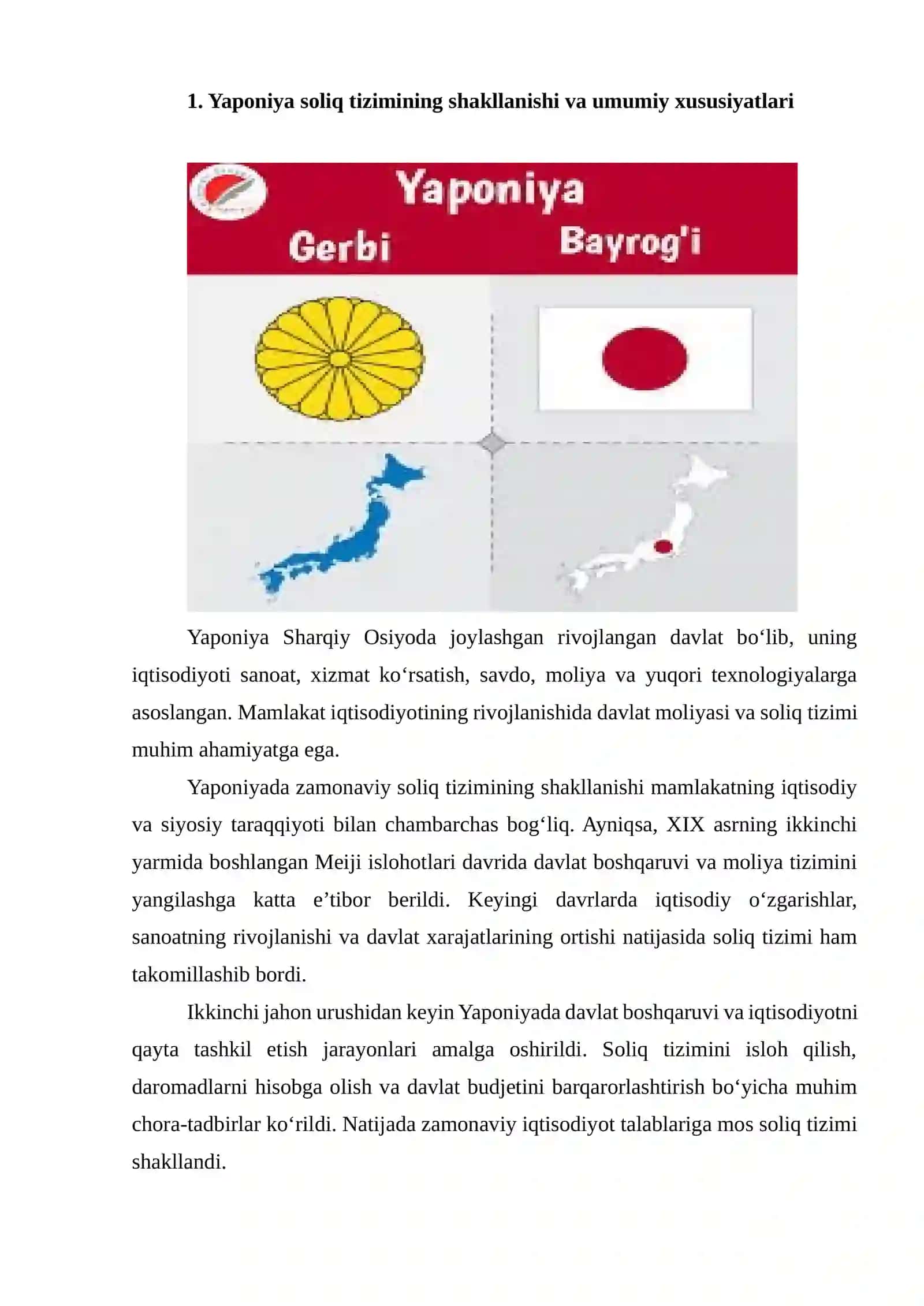 YAPONIYA SOLIQ TIZIMI 3